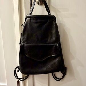 AS98 Billie Black Leather Backpack
